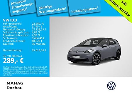 VW ID.3 Volkswagen Pro Performance 150 kW LED CCS Navi ParkAs