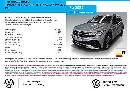 VW Tiguan Allspace Volkswagen 2.0 TDI+Allr.+R-LINE+AHK+RFK+NAV
