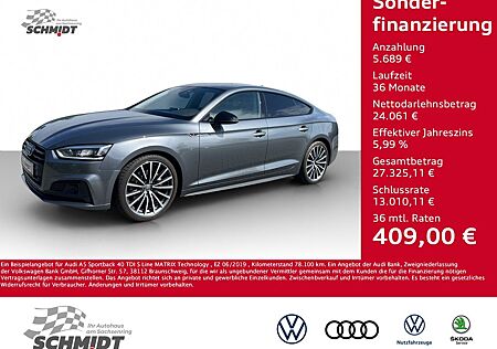 Audi A5 Sportback 40 TDI S Line MATRIX Technology