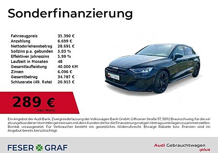 Audi A3 Sportback Autom. 2xS-Line,LED,RFK,NAVI,SHZ,18