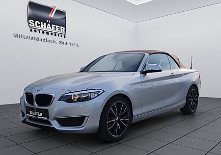 BMW 218i Cabrio Aut./Leder/SHZ/Navi/PDC v.+h