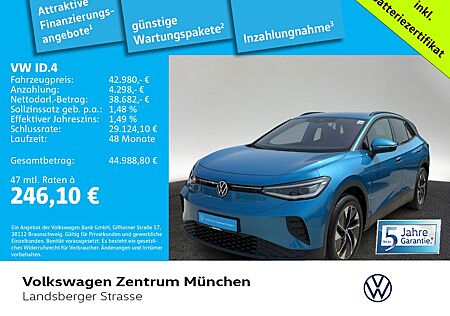 VW ID.4 Volkswagen Pro Wärmepumpe CCS AHK IQ.Light Navi ParkA