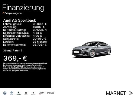 Audi A5 Sportback 40 TDI S line*Navi*Alu*B&O*PDC*Pano