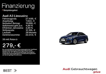 Audi A3 Limousine S line 35 TFSI ACC*Kamera*Navi*LED