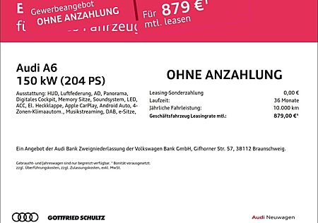 Audi A6 Avant TDI quattro 150 kW S tronic HUD Luftfed