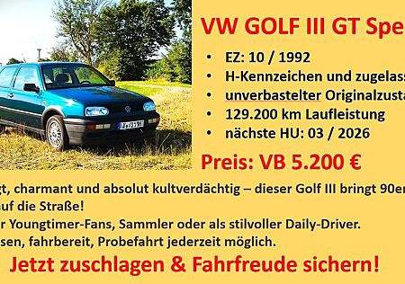 VW Golf Volkswagen GT Special mit H-Zulassung
