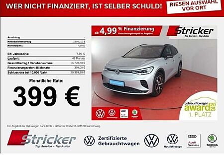 VW ID.4 Volkswagen GTX 399,-ohne Anzahlung ACC Kamera Wärmepum