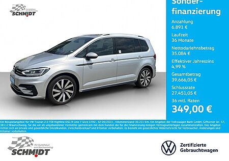 VW Touran Volkswagen 2.0 TDI Highline DSG R Line 7 Sitze STHZ