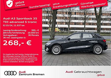 Audi A3 Sportback 35 TDI advanced S tronic UPE47 NAVI