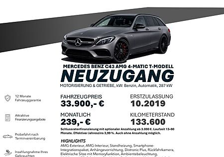 Mercedes-Benz C 43 AMG KOMBI/DISTRO+/STH/AHK/RÜCKFAHRK/MEMORY