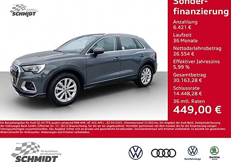 Audi Q3 40 TFSI quattro advanced MMI AHK 18" ACC APS+