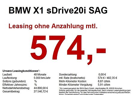 BMW X1 sDrive20i SAG M Sport AHK/LED+/HUD/hk/360/MEM