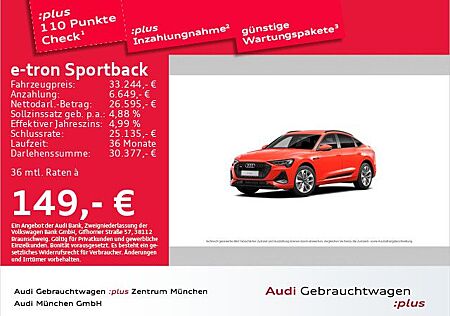 Audi e-tron Sportback 50 qu. 2x S line HuD/ACC/Kamera
