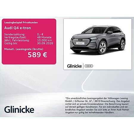 Audi Q4 e-tron leasen