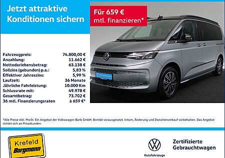 VW T4 California Volkswagen T7 California 2.0 TDI Coast AHK LED ACC NAVI KAM