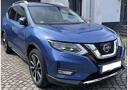 Nissan X-Trail , TEKNA, 7 Sitze, 8fach bereift, Blau met