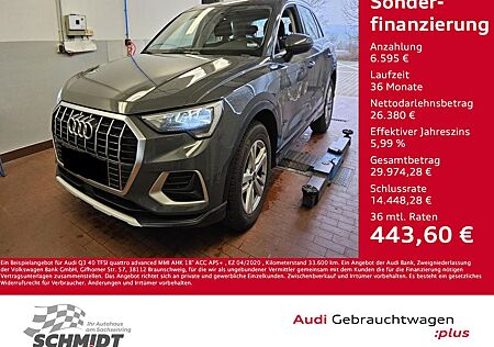 Audi Q3 40 TFSI quattro advanced MMI AHK 18" ACC APS+