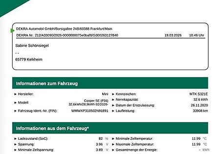 Mini Cooper SE Trim XL, Batteriezert, Winterräder