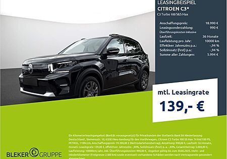 Citroën C3 Turbo 100 S&S Max