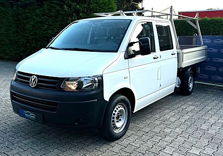 VW T5 Transporter Volkswagen T5 PRITSCHE DOPPELKABINE 1HAND LEDER SHEFT LANG