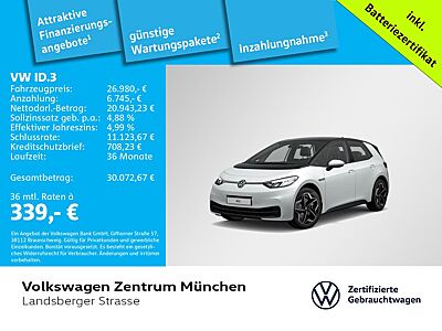 Volkswagen ID.3 Pro S 150kW/82kWh CCS LED Navi ParkPilot Ap