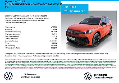 VW Tiguan Volkswagen 2.0 TDI Allr. R-LINE+AHK+RFK+PANO+NAV+ACC