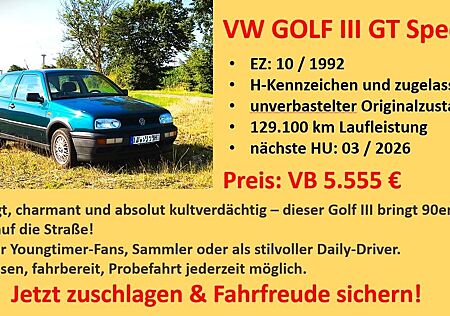 VW Golf Volkswagen Nochmal reduziert GT Special mit H-Zulassun