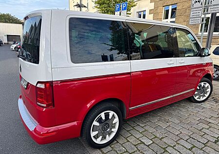 VW T6 Multivan Volkswagen Bulli Generation Six rot-weiß 7 Sitz