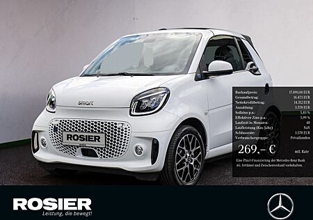 Smart ForTwo EQ cabrio Prime LED Navi Kamera Leder DAB