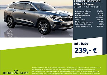 Renault Espace 6 Iconic E-Tech Full Hybrid 200