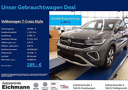 VW T-Cross Volkswagen Style 1.0 TSI+DSG+MATRIX-LED+NAVI+ACC+RF