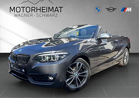 BMW 218i Cabrio Sportline Leder LED Navi Sportsitze