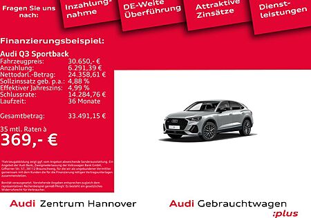 Audi Q3 Sportback 45 TFSI quattro LED Teilleder virtu