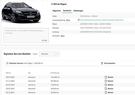 Mercedes-Benz C 300 de T 9G AMG Line Night Distro Kamera AHK