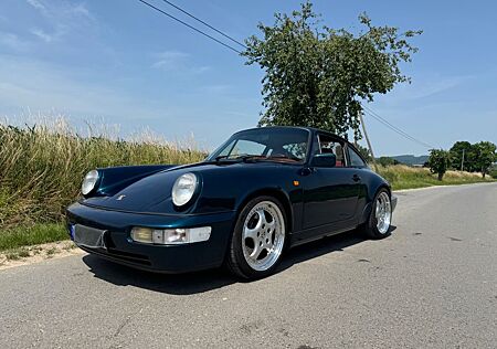 Porsche 964 C4 Schalter Amazonasgrün Leder rot