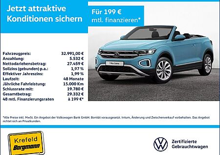 VW T-Roc Volkswagen Cabriolet 1.5 TSI Style AHK LED ACC NAVI