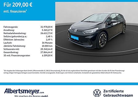 VW ID.3 Volkswagen Pro +KAMERA+NAVI+PARKLENK+LM+KLIMA+ACC+ZV++