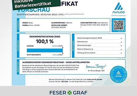 Skoda Elroq 50 Tour Design Selection Navi RüKa Sitzh.