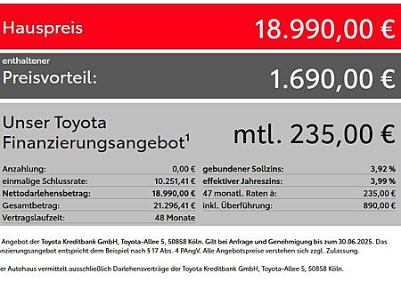 Toyota Aygo (X) 1,0 l 5-Gang Teamplayer *3,99%*