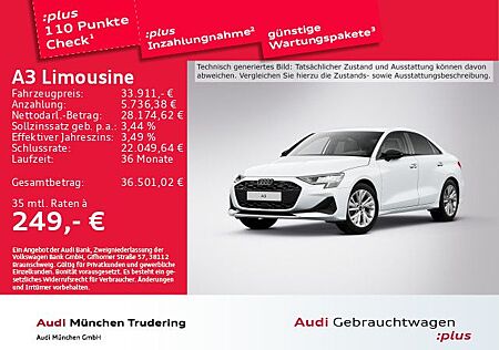 Audi A3 Limousine advanced 30 TFSI 85(116) kW(PS) S t