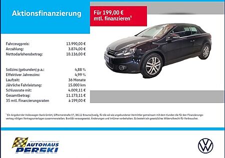 VW Golf Volkswagen VI Cabriolet 1.4 TSI DSG KLIMA, NAVI, LEDE