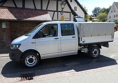 VW T6 Transporter Volkswagen T6 Pritsche DOKA 4 M lang Klima Seikel Fahrwerk