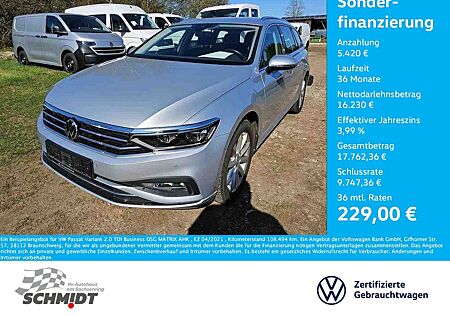 VW Passat Variant Volkswagen 2.0 TDI Business DSG MATRIX AHK