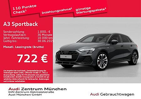 Audi A3 Sportback 45 TFSI e S tronic 2x S line Matrix