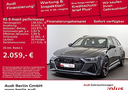 Audi RS6 RS 6 Avant performance tiptr. LEDER MATRIX HUD