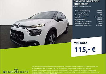 Citroën C3 PureTech 83 Shine Pack