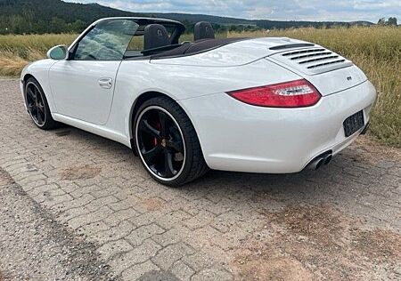 Porsche 997 weiß/cocoa Verdeck und Vollleder, kompletter