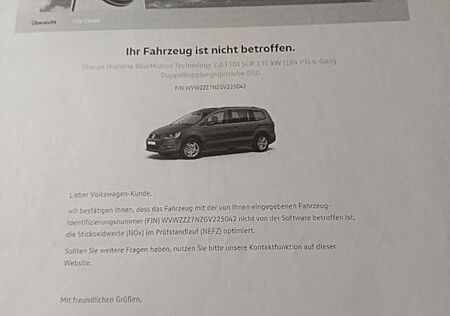 VW Sharan Volkswagen 2.0 TDI SCR 135kW DSG BMT Highline Hi...