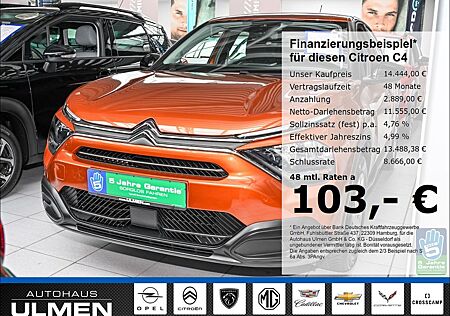 Citroën C4 Live 1.2PureTech Radio USB+Bluetooth Tempomat