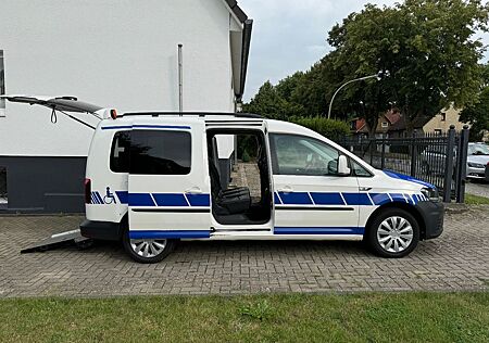 VW Caddy Volkswagen 2,0TDI*Maxi*Rollstuhlrampe*1. Hand*